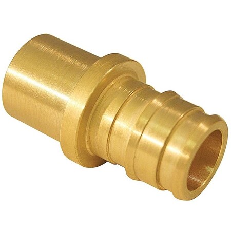 Apollo Valves ExpansionPEX Series Pipe Adapter, 12 in, Barb x Male Sweat, Brass, 200 psi Pressure EPXMS1210PK